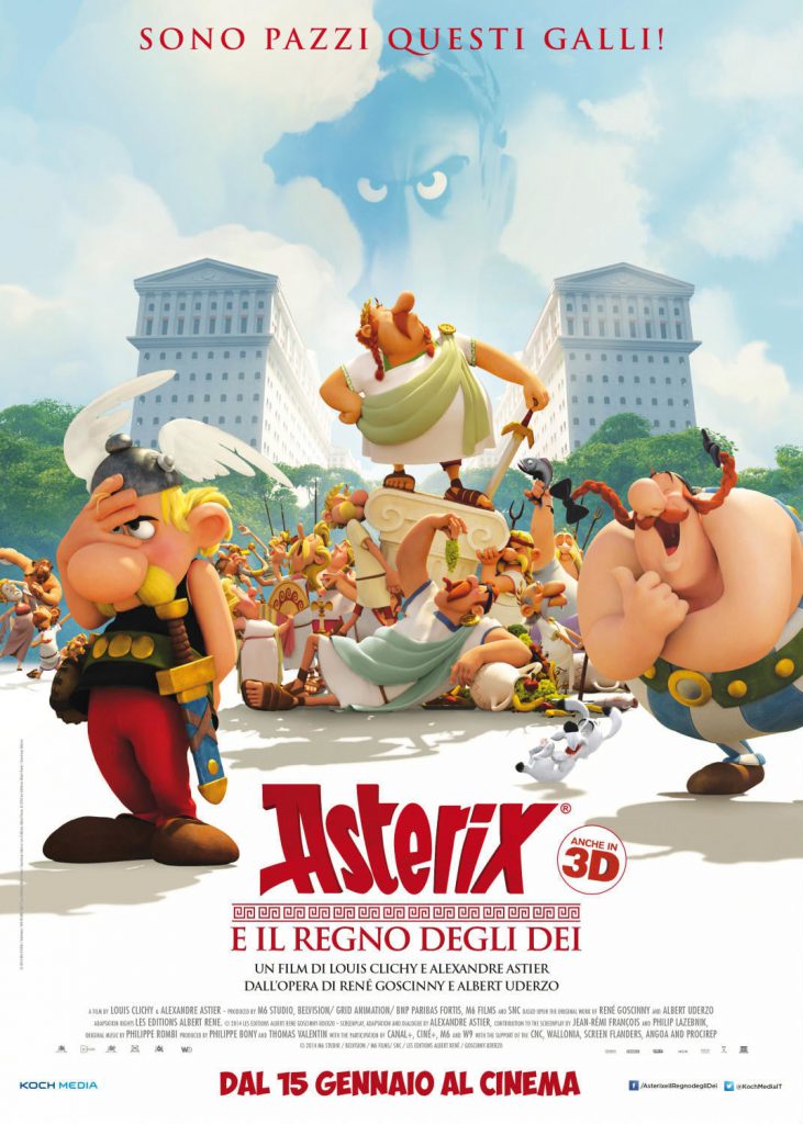 Poster for the movie “Asterix e il Regno degli dei”