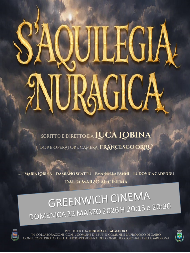 locandina cinema A3 S’Aquilegia nuragica greenwich